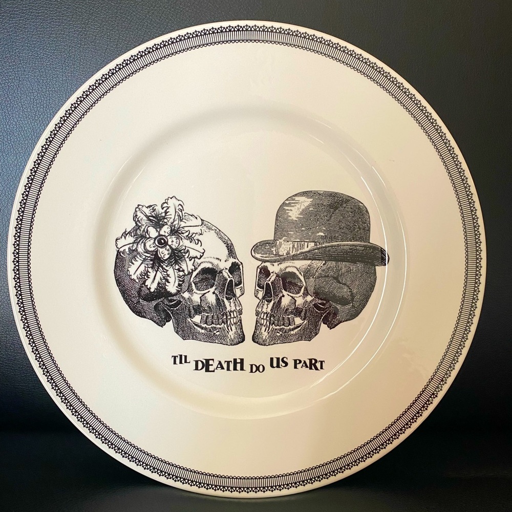 Til death do us part skull plate
